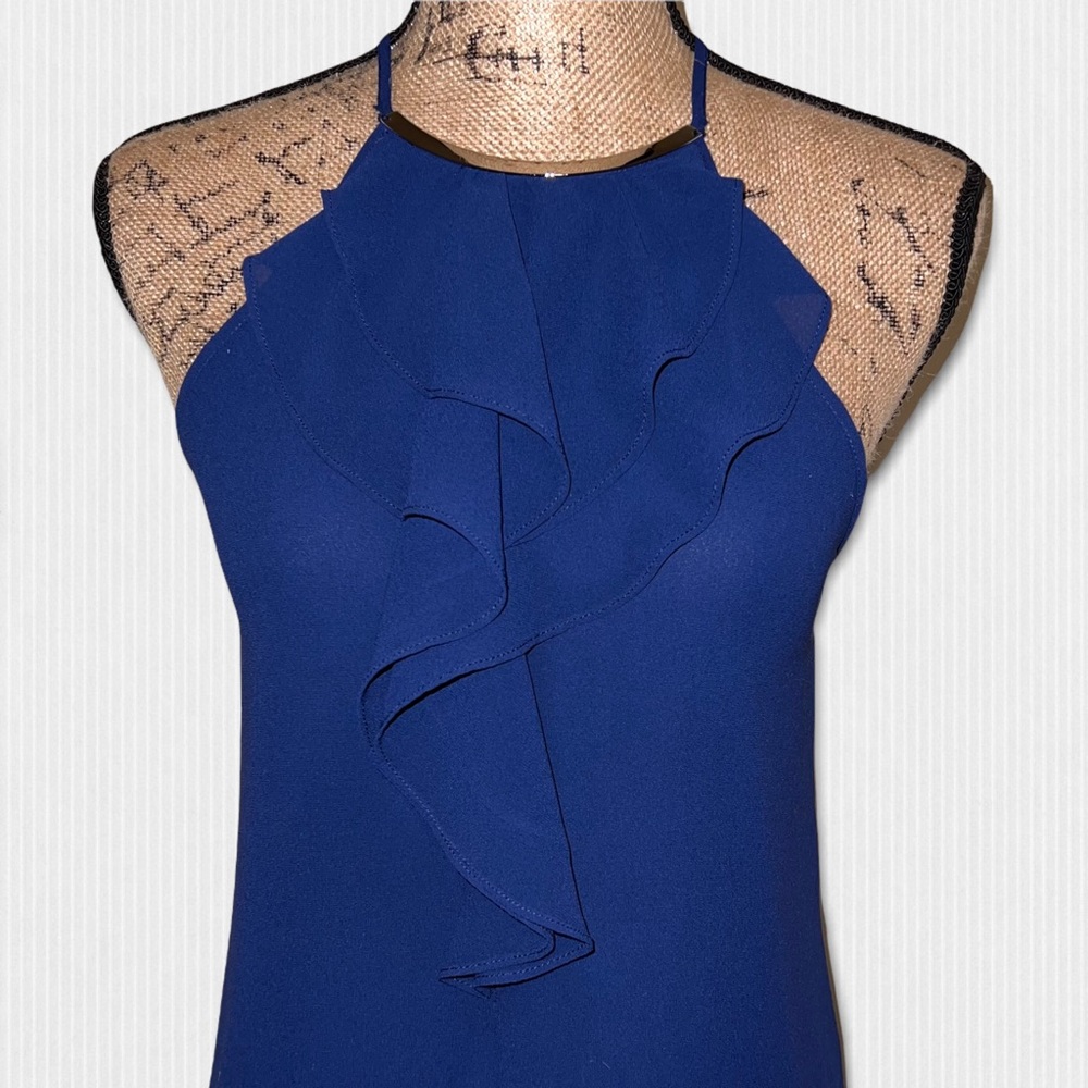 Navy Blue Halter Blouse